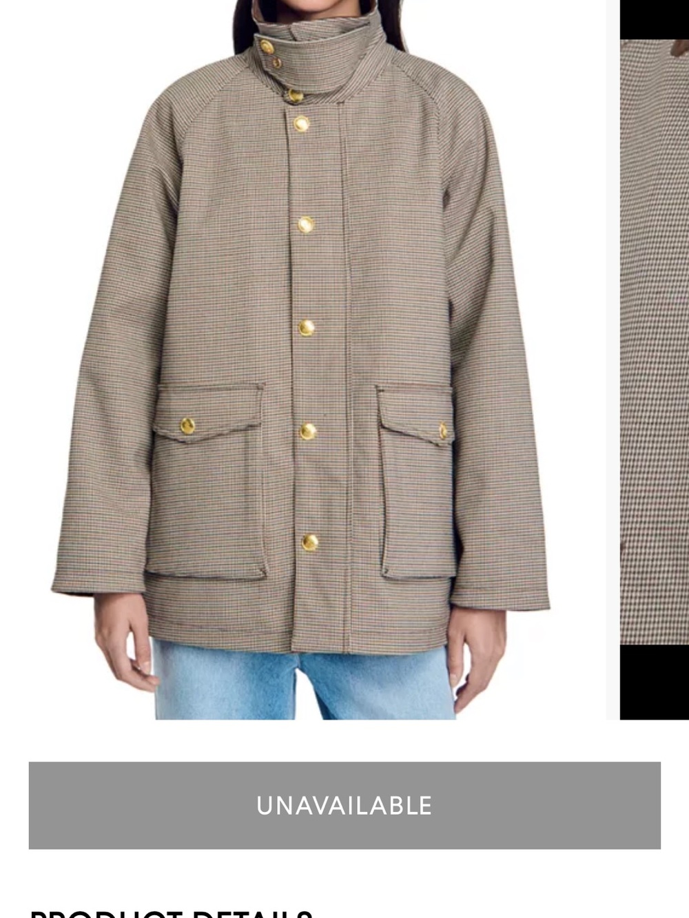 Sandro Bastille Mock Neck Coat - Picture 4 of 6